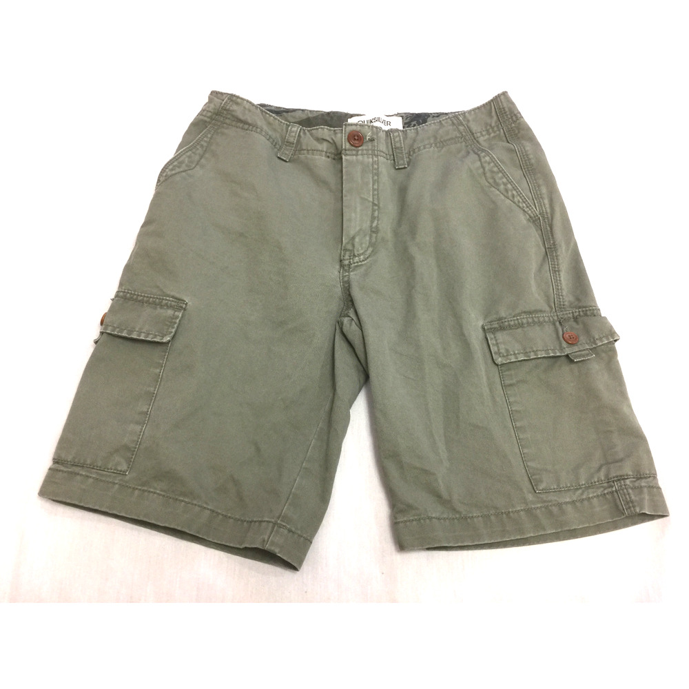 🫐 QUIKSILVER CARGO COTTON MENS SHORTS SIZE 28  🫐